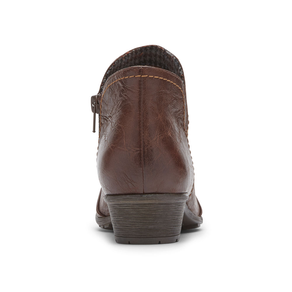 Rockport Støvler Dame Burgunder - Cobb Hill Gratasha V-Cut - KXUF74253